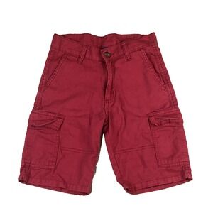 US Polo Assn Boy's Cargo Shorts Navy Blue Size 6 100% Cotton Preppy Golf School